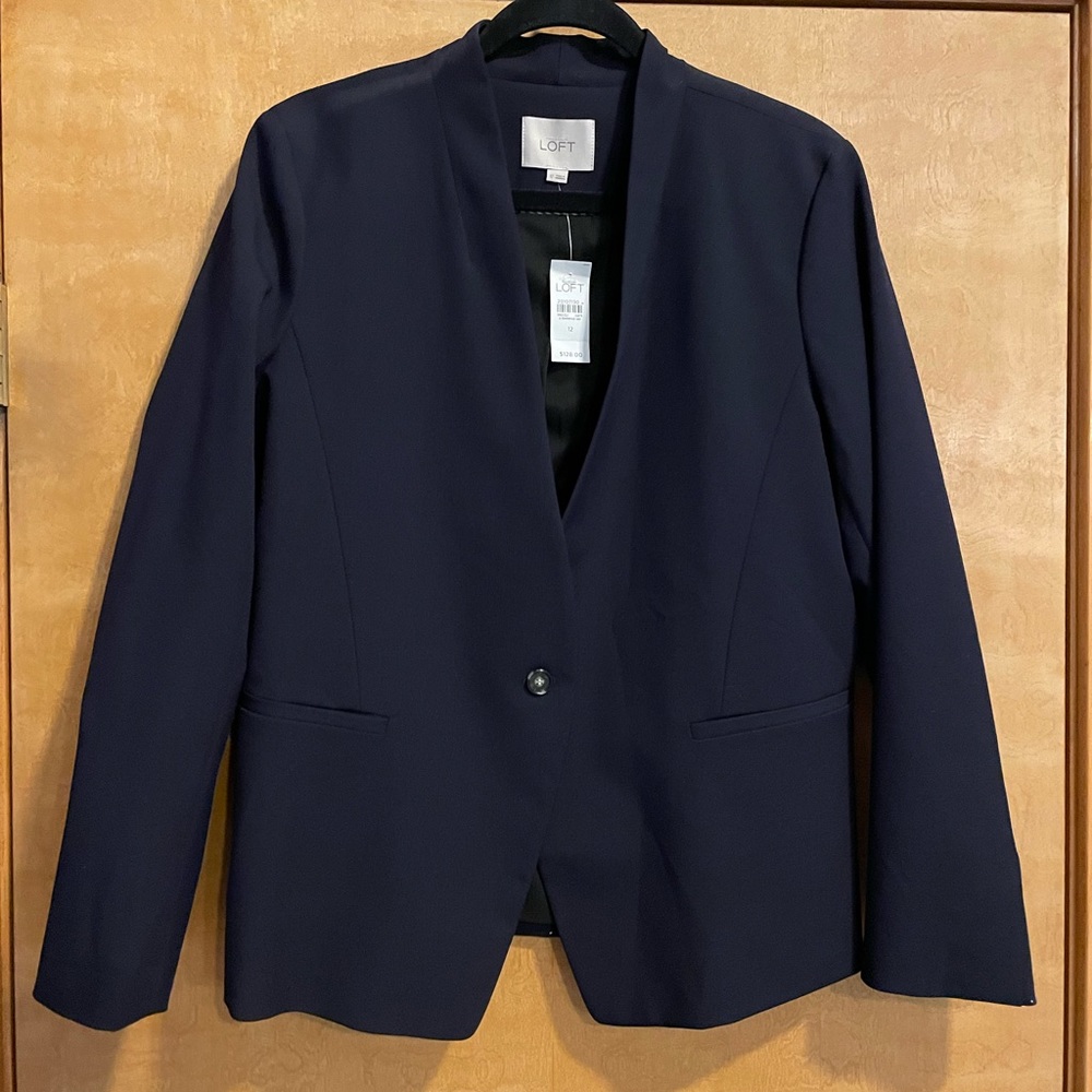 NWT Loft Collarless Blazer
